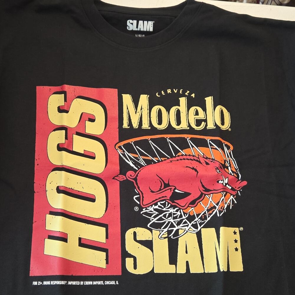 SLAM Arkansas Razorbacks Modelo Basketball Shirt Black Size L